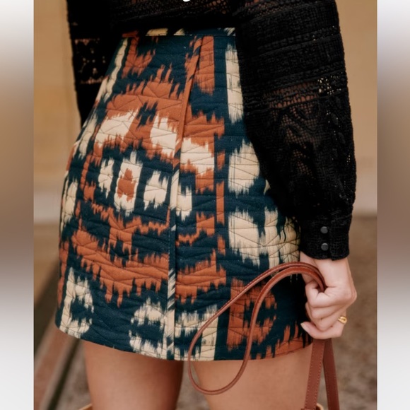 Sezane foxa mini skirt in atik print 34 - Picture 2 of 4